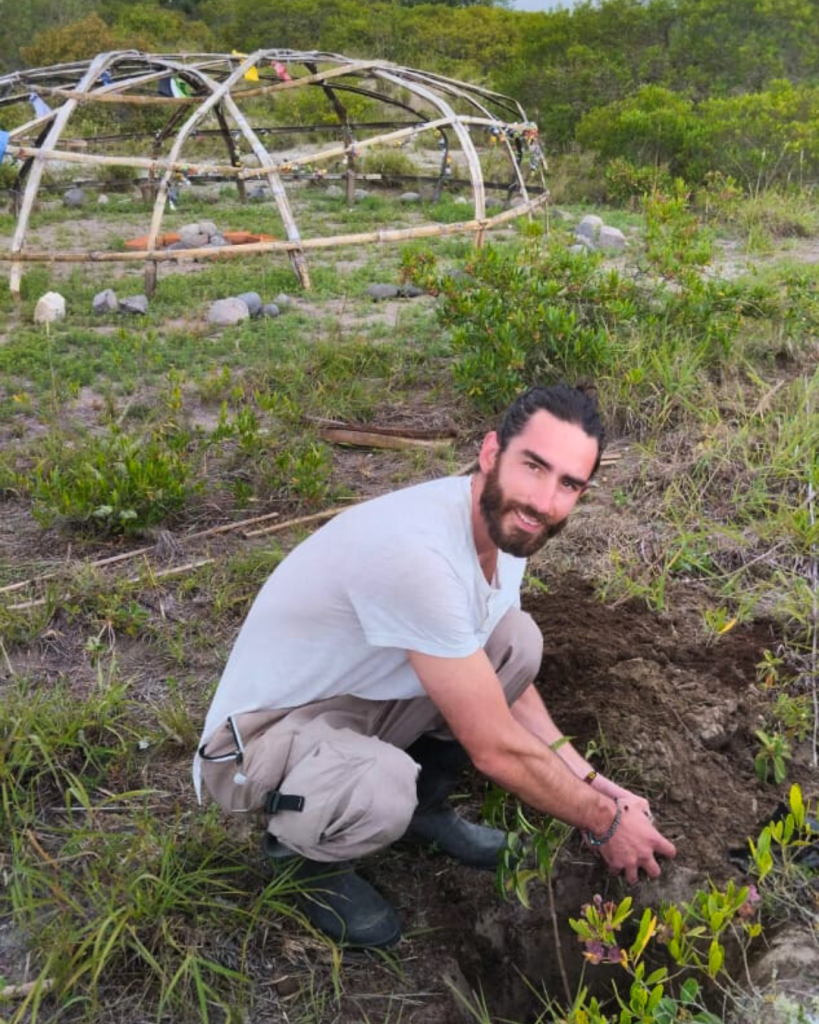 Sweat Lodge and tree planting